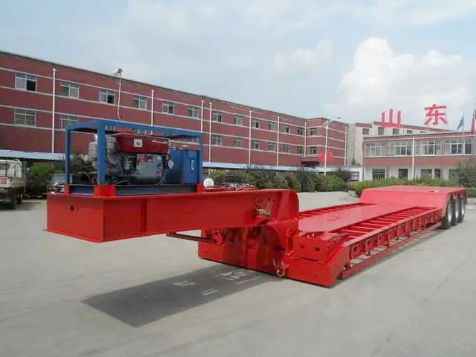 Hydraulic Detachable Gooseneck Low Bed Semi Trailer